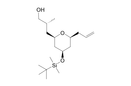 (R)-3-((2R,4R,6S)-6-allyl-4-((tert-Butyldimethylsilyl)oxy)tetrahydro-2H-pyran-2-yl)-2-methylpropan-1-ol