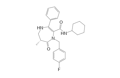 N-Cyclohexyl 4-(4-fluorobenzyl)-2-phenyl-5-oxo-(R/S)-6-methyl-4,5,6,7-tetrahydro-1H-1,4-diazepine-3-carboxamide