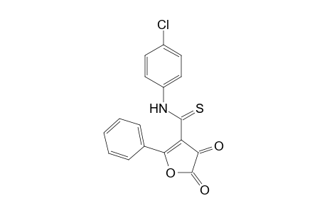 N-(4-chlorophenyl)-4,5-bis(oxidanylidene)-2-phenyl-furan-3-carbothioamide