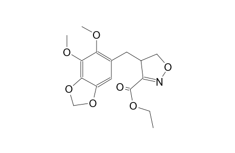 3-isoxazolecarboxylic acid, 4-[(6,7-dimethoxy-1,3-benzodioxol-5-yl)methyl]-4,5-dihydro-, ethyl ester
