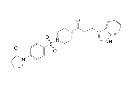 2-pyrrolidinone, 1-[4-[[4-[3-(1H-indol-3-yl)-1-oxopropyl]-1-piperazinyl]sulfonyl]phenyl]-