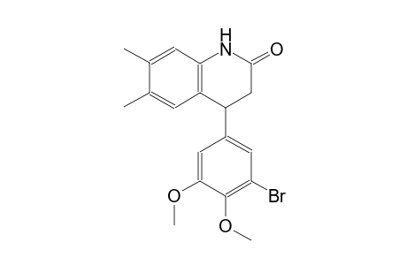 2(1H)-quinolinone, 4-(3-bromo-4,5-dimethoxyphenyl)-3,4-dihydro-6,7-dimethyl-