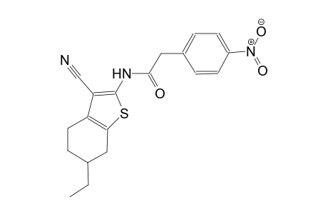 N-(3-cyano-6-ethyl-4,5,6,7-tetrahydro-1-benzothien-2-yl)-2-(4-nitrophenyl)acetamide
