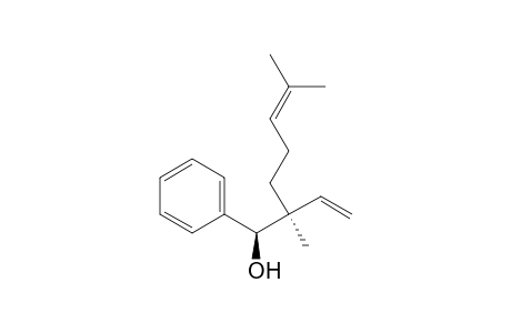 (1R*,2S*)-2,6-Dimethyl-2-ethenyl-1-phenyl-5-hepten-1-ol