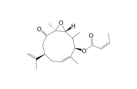 2-Butenoic acid, 2-methyl-, 4,10-dimethyl-7-(1-methylethenyl)-9-oxo-11-oxabicyclo[8.1.0]undec-4-e n-3-yl ester, [1S-[1R*,3R*(Z),4Z,7R*,10S*]]-