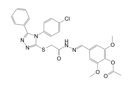 4-{(E)-[({[4-(4-chlorophenyl)-5-phenyl-4H-1,2,4-triazol-3-yl]sulfanyl}acetyl)hydrazono]methyl}-2,6-dimethoxyphenyl acetate