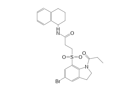 propanamide, 3-[[5-bromo-2,3-dihydro-1-(1-oxopropyl)-1H-indol-7-yl]sulfonyl]-N-(1,2,3,4-tetrahydro-1-naphthalenyl)-