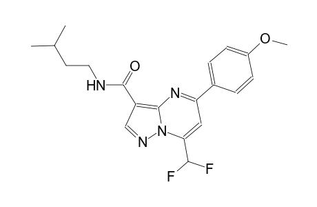 7-(difluoromethyl)-N-isopentyl-5-(4-methoxyphenyl)pyrazolo[1,5-a]pyrimidine-3-carboxamide