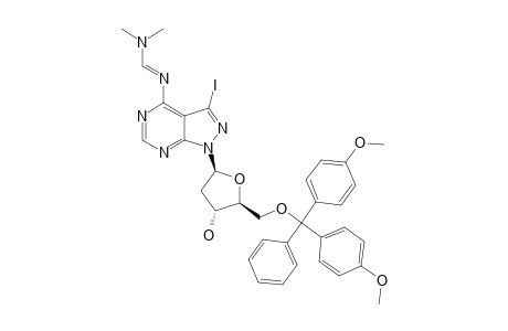 1-[2-DEOXY-5-O-(4,4'-DIMETHOXYTRIPHENYLMETHYL)-BETA-D-ERYTHRO-PENTOFURANOSYL]-4-[[(DIMETHYLAMINO)-METHYLIDENE]-AMINO]-3-IODO-1H-PYRAZOLO-[3,4-D]-
