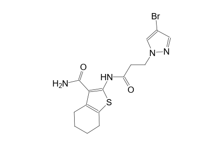 2-{[3-(4-bromo-1H-pyrazol-1-yl)propanoyl]amino}-4,5,6,7-tetrahydro-1-benzothiophene-3-carboxamide