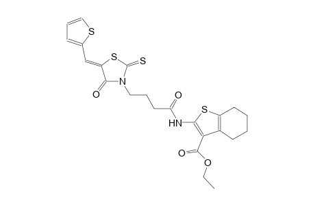 benzo[b]thiophene-3-carboxylic acid, 4,5,6,7-tetrahydro-2-[[1-oxo-4-[(5Z)-4-oxo-5-(2-thienylmethylene)-2-thioxothiazolidinyl]butyl]amino]-, ethyl ester