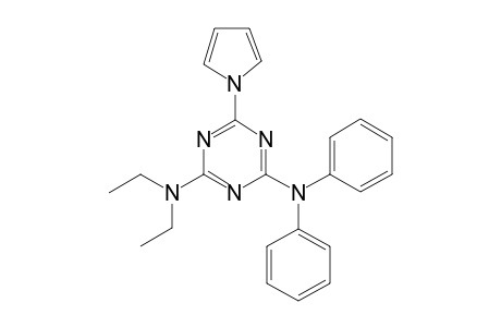 2-N,2-N-diethyl-4-N,4-N-diphenyl-6-pyrrol-1-yl-1,3,5-triazine-2,4-diamine