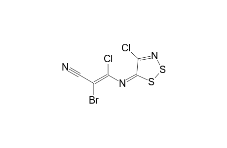 1-(4-Chloro-5H-1,2,3-dithiazol-5-ylideneamino)-2-bromo-1-chloroethene-2-carbonitrile