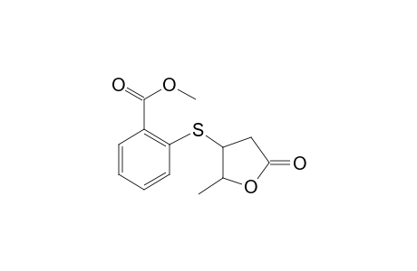 2-(2-Methyl-5-oxo-tetrahydrofuran-3-ylthio]benzoic acid, methyl ester