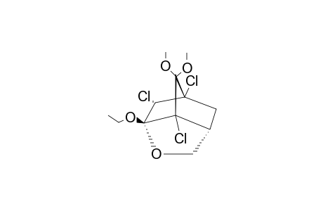 (+/-)-(1R*,4R*,6S*,8S*,9S*)-1-ETHOXY-6,8,9-TRICHLORO-2-OXATRICYCLO-[4.2.1.0(4,8)]-NONAN-7-ONE-DIMETHYLKETAL