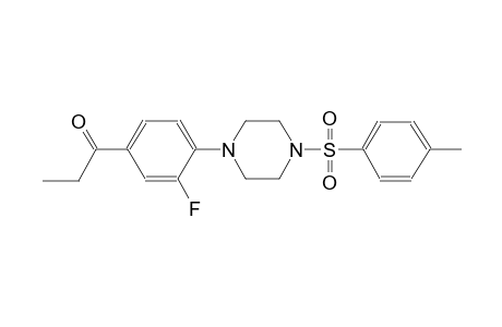 1-[3-fluoranyl-4-[4-(4-methylphenyl)sulfonylpiperazin-1-yl]phenyl]propan-1-one