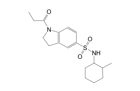 N-(2-methylcyclohexyl)-1-propionyl-5-indolinesulfonamide
