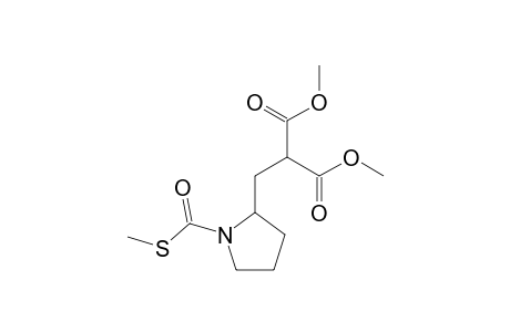 1-Pyrrolidinethioic acid, 2-[2,2-bis(methoxycarbonyl)ethyl]-, S-methyl ester
