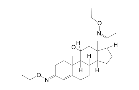 11.alpha.-Hydroxyprogesterone, bis(o-ethyloxime)