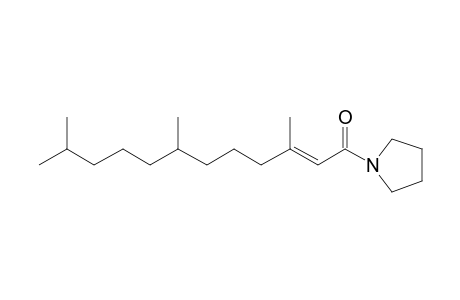 3,7,11-Trimethyldodec-2-enoic acid, pyrrolidide