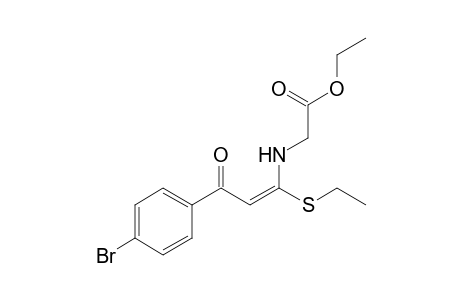 Ethyl 2-{[(E)-1-(ethylsulfanyl)-3-oxo-3-(4-bromophenyl)-1-propenyl]amino}acetate