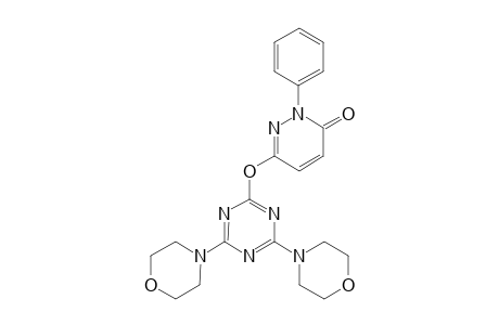 3(2H)-Pyridazinone, 6-[[4,6-di(4-morpholinyl)-1,3,5-triazin-2-yl]oxy]-2-phenyl-
