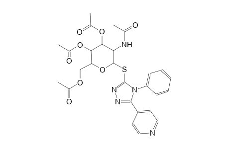 beta-D-glucopyranoside, 4-phenyl-5-(4-pyridinyl)-4H-1,2,4-triazol-3-yl 2-(acetylamino)-2-deoxy-1-thio-, 3,4,6-triacetate