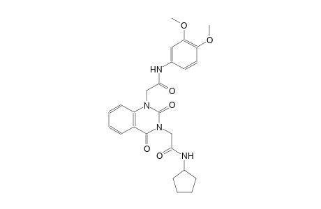 3-(3-cyclopentyl-2-oxopropyl)-1-[3-(3,4-dimethoxyphenyl)-2-oxopropyl]-1,2,3,4-tetrahydroquinazoline-2,4-dione