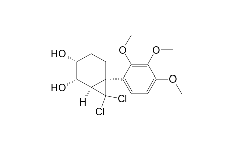 (1.alpha.,2.alpha.,3.alpha.,6.alpha.)-7,7-dichloro-6-(2',3',4'-trimethoxyphenyl)bicyclo[4.1.0]heptane-2,3-diol