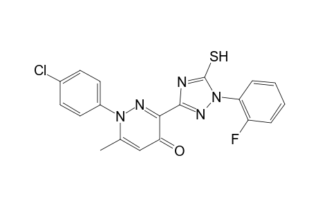 5-[1'-(4"-Chlorophenyl)-1',4'-dihydro-6'-methyl-4'-oxopyridazin-3'-yl]-2-[(2'"-fluorophenyl)amino]-1,2,4-triazole-3-thiol