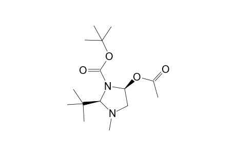 t-Butyl (2R,5R)-5-acetoxy-2-t-butyl-3-methyl-1,3-imidazolidine-1-carboxylate