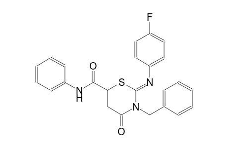 (2Z)-3-benzyl-2-[(4-fluorophenyl)imino]-4-oxo-N-phenyltetrahydro-2H-1,3-thiazine-6-carboxamide
