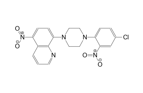 quinoline, 8-[4-(4-chloro-2-nitrophenyl)-1-piperazinyl]-5-nitro-