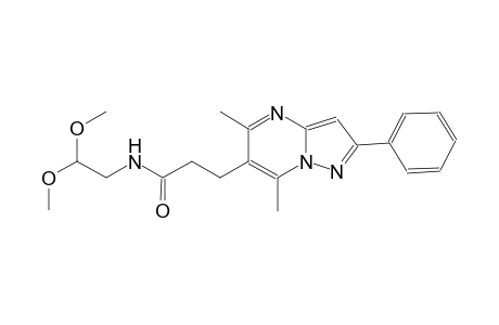 pyrazolo[1,5-a]pyrimidine-6-propanamide, N-(2,2-dimethoxyethyl)-5,7-dimethyl-2-phenyl-