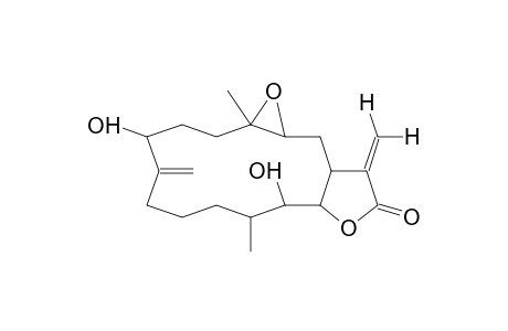 OXIRENO[4,5]CYCLOTETRADECA[1,2-b]FURAN-12(1AH)-ONE, TETRADECAHYDRO-4,10-DIHYDROXY-1A,9-DIMETHYL-5,13-BIS(METHYLENE)-