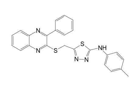 5-((3-phenylquinoxalin-2-ylthio)methyl)-N-p-tolyl-1,3,4-thiadiazol-2-amine