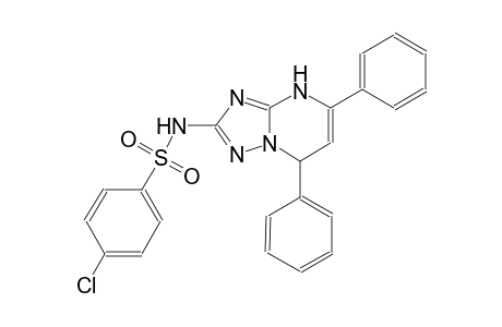 4-chloro-N-(5,7-diphenyl-4,7-dihydro[1,2,4]triazolo[1,5-a]pyrimidin-2-yl)benzenesulfonamide