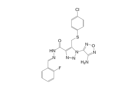 1-(4-amino-1,2,5-oxadiazol-3-yl)-5-{[(4-chlorophenyl)sulfanyl]methyl}-N'-[(E)-(2-fluorophenyl)methylidene]-1H-1,2,3-triazole-4-carbohydrazide