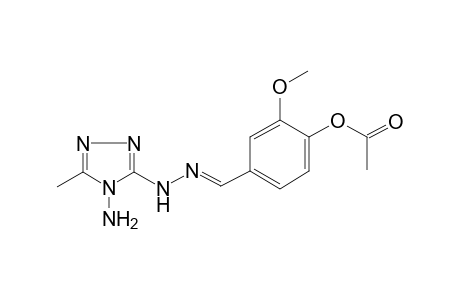 4-((E)-[(4-Amino-5-methyl-4H-1,2,4-triazol-3-yl)hydrazono]methyl)-2-methoxyphenyl acetate