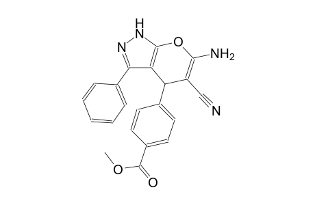 benzoic acid, 4-(6-amino-5-cyano-1,4-dihydro-3-phenylpyrano[2,3-c]pyrazol-4-yl)-, methyl ester