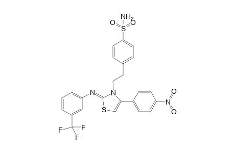 4-[2-(4-(4-nitrophenyl)-2-{[3-(trifluoromethyl)phenyl]imino}-1,3-thiazol-3(2H)-yl)ethyl]benzenesulfonamide
