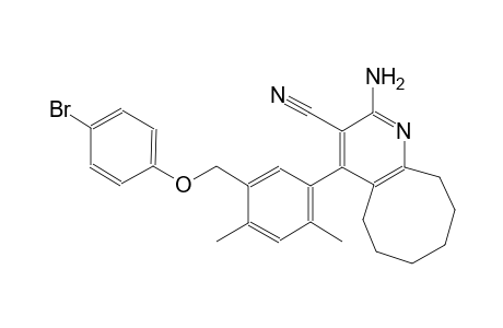 2-amino-4-{5-[(4-bromophenoxy)methyl]-2,4-dimethylphenyl}-5,6,7,8,9,10-hexahydrocycloocta[b]pyridine-3-carbonitrile