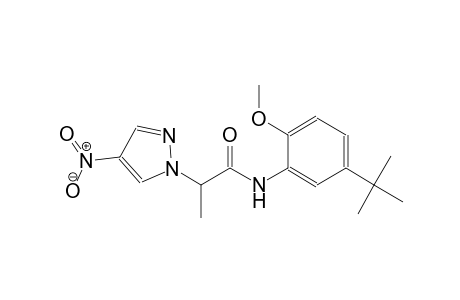 N-(5-tert-butyl-2-methoxyphenyl)-2-(4-nitro-1H-pyrazol-1-yl)propanamide