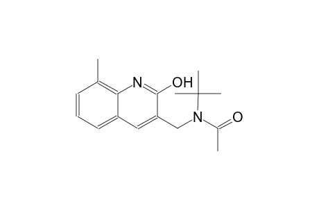 N-(tert-butyl)-N-[(2-hydroxy-8-methyl-3-quinolinyl)methyl]acetamide