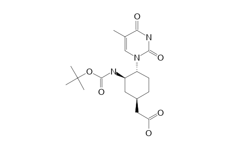 2-[(1R,3R,4R)-3-(tert-butoxycarbonylamino)-4-(2,4-diketo-5-methyl-pyrimidin-1-yl)cyclohexyl]acetic acid