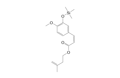 Isoferulic <(Z)-> acid , 3-methyl-3-butenyl ester, mono-TMS