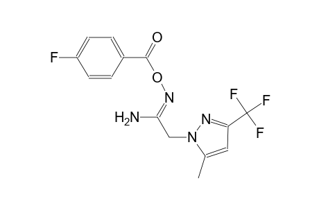 (1Z)-N'-[(4-fluorobenzoyl)oxy]-2-[5-methyl-3-(trifluoromethyl)-1H-pyrazol-1-yl]ethanimidamide
