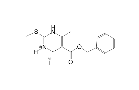pyrimidinium, 1,4-dihydro-6-methyl-2-(methylthio)-5-[(phenylmethoxy)carbonyl]-, iodide