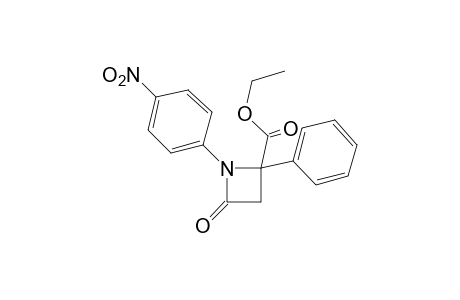 1-(p-nitrophenyl)-4-oxo-2-phenyl-2-azetidine carboxylic acid, ethyl ester