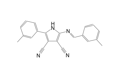2-(3-methylphenyl)-5-{[(E)-(3-methylphenyl)methylidene]amino}-1H-pyrrole-3,4-dicarbonitrile